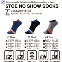 画像をギャラリービューアに読み込む, Dmyth Premium Support Socks 5Toe No Show Stripe